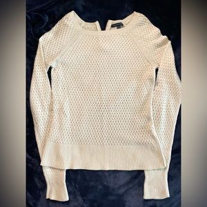 American Eagle - White Cable Knit Sweater - Size XS